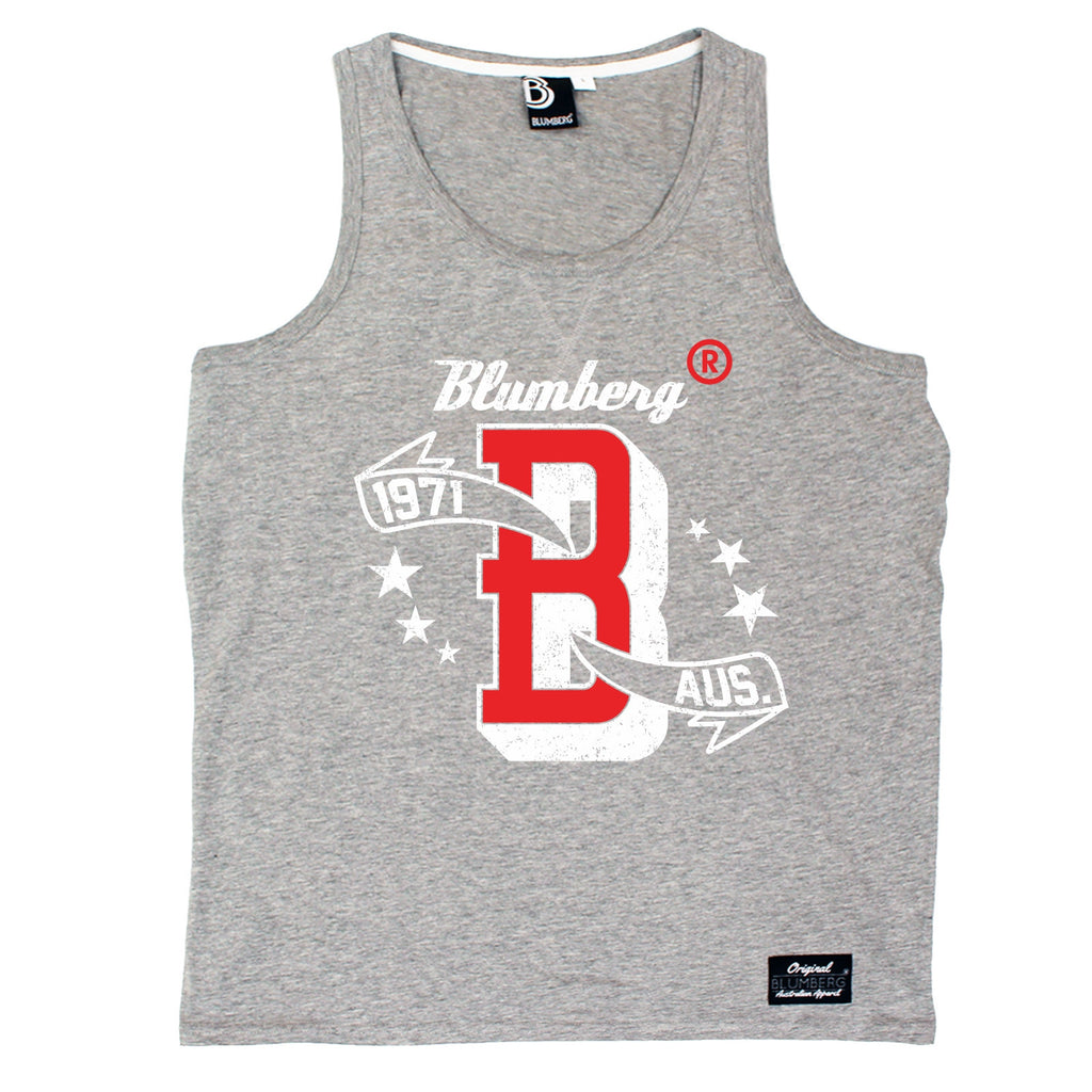 Blumberg Australia Men's B 1971 Aus Chest Design Premium Vest Tank Top