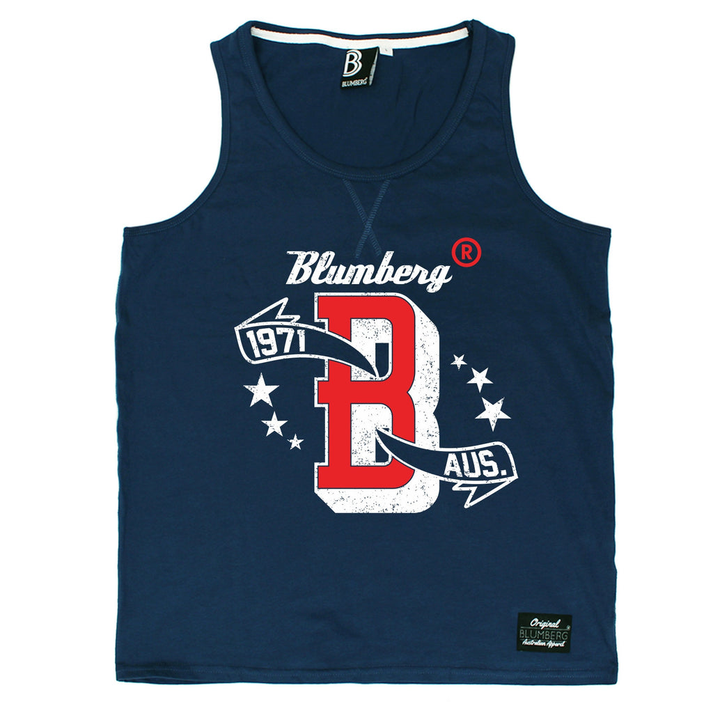 Blumberg Australia Men's B 1971 Aus Chest Design Premium Vest Tank Top