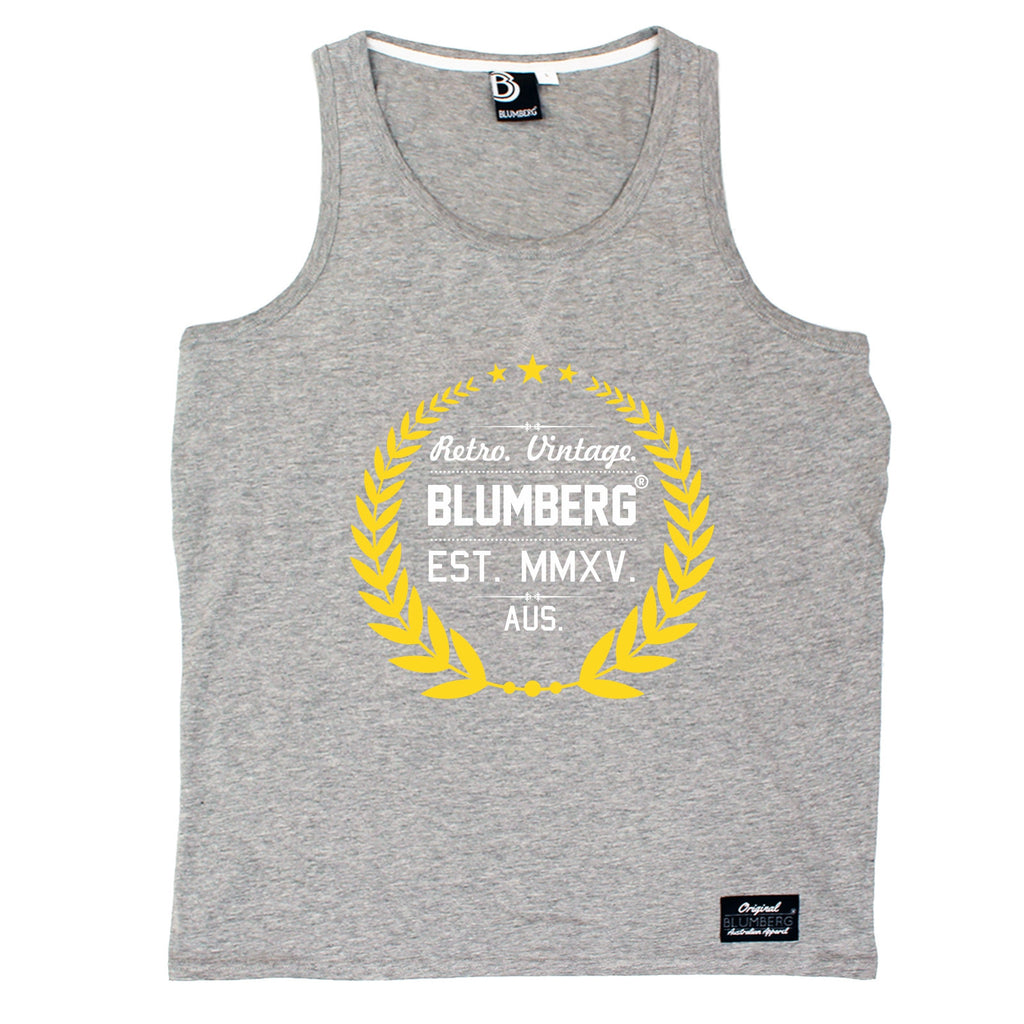 Blumberg Australia Men's Retro Vintage Blumberg Est MMXV Aus Premium Vest Tank Top