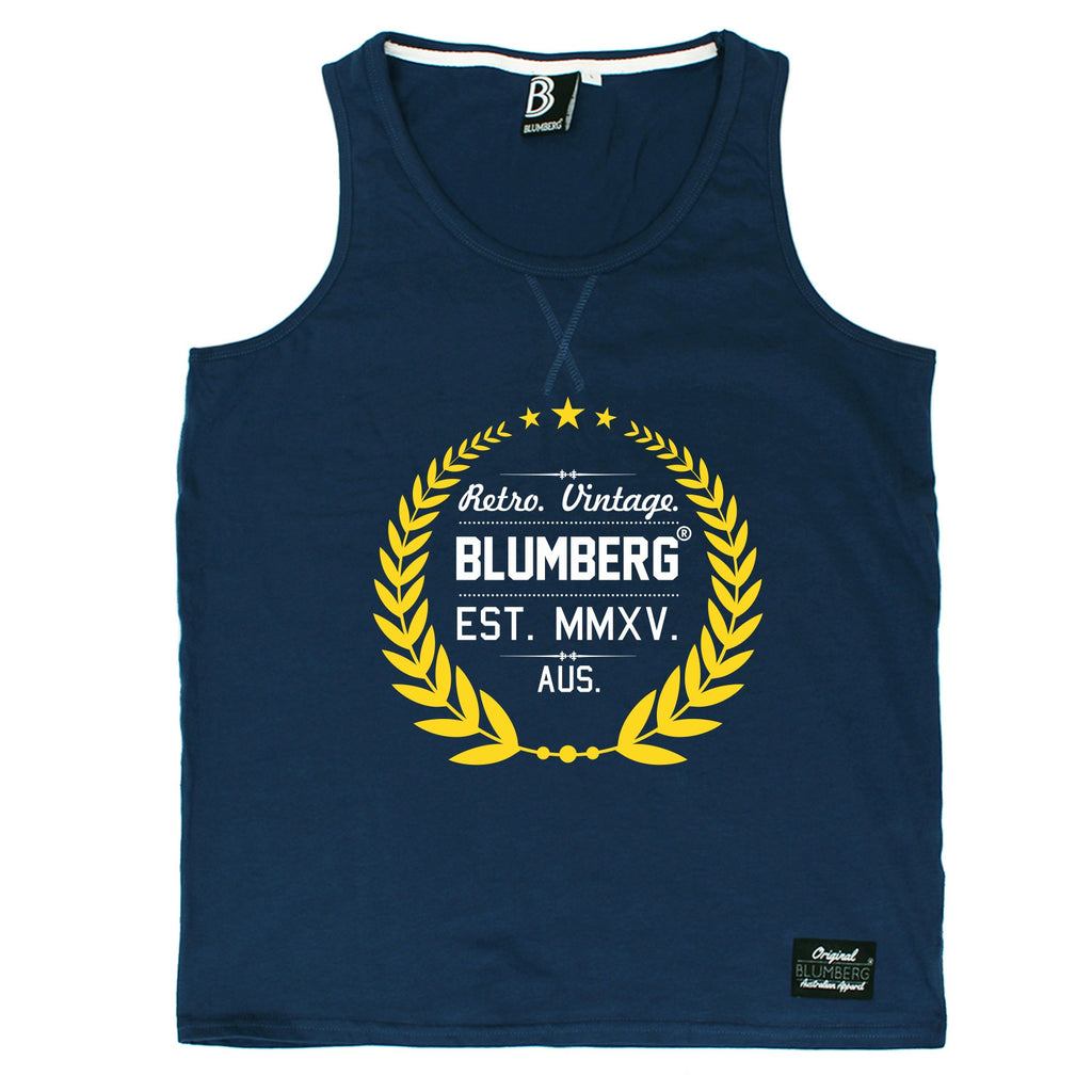 Blumberg Australia Men's Retro Vintage Blumberg Est MMXV Aus Premium Vest Tank Top