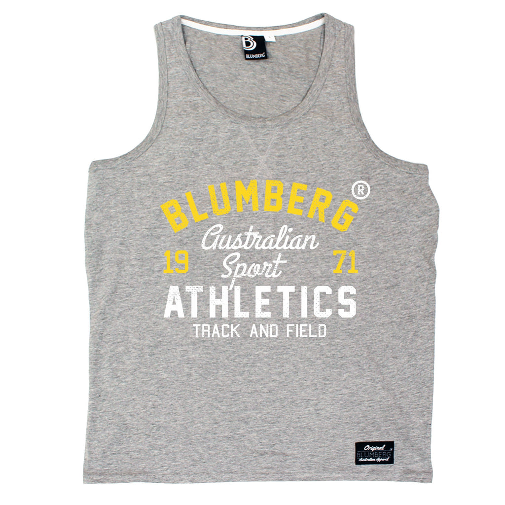 Blumberg Australia Men's Australian Sport Athletics Track And Field 1971 Premium Vest Tank Top