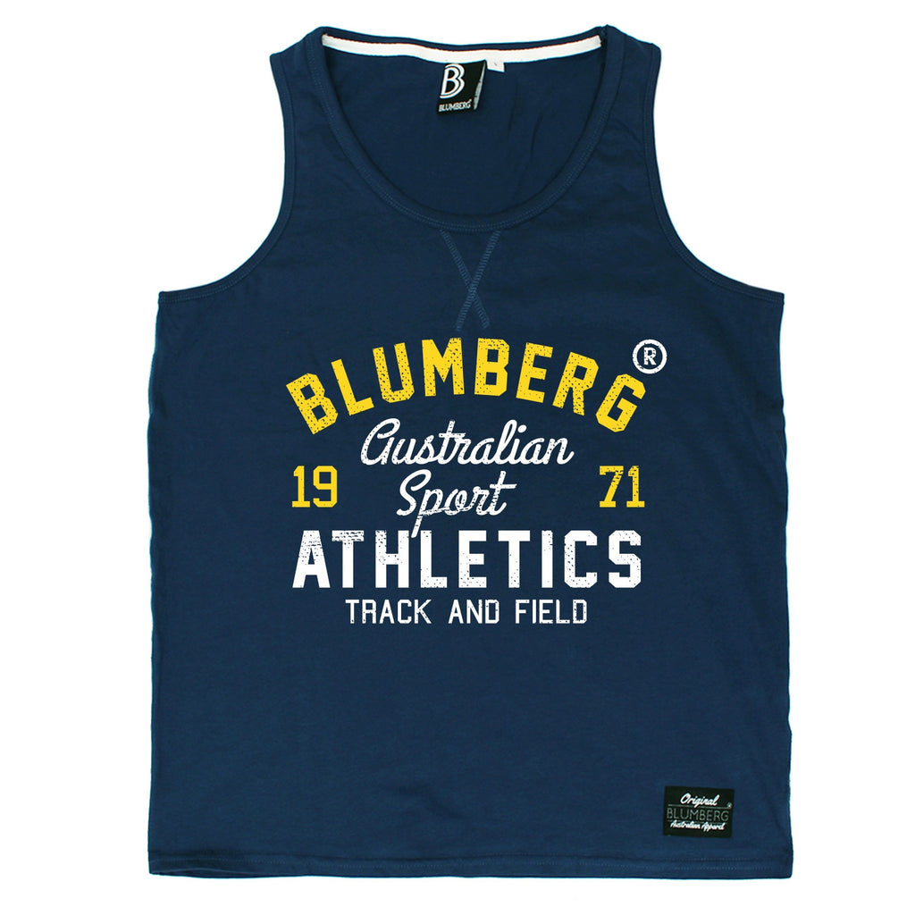 Blumberg Australia Men's Australian Sport Athletics Track And Field 1971 Premium Vest Tank Top